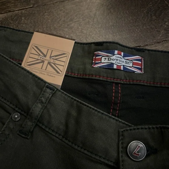 7 DOWNIE ST. Mens  Pants Size 40x34 Green London Mid Rise Tapered NWT - Picture 4 of 5